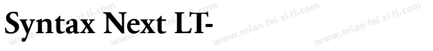 Syntax Next LT字体转换